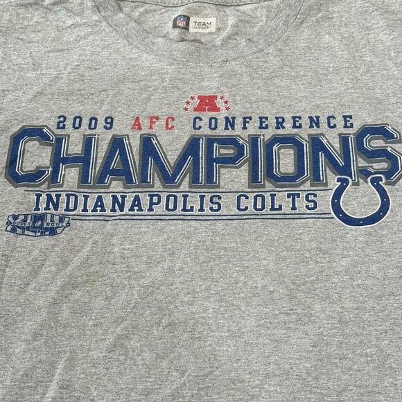Vintage Tees - NFL Team 2009 AFC Champions Indianapolis Colts Graphic Tee*SZ L - Picture 2 of 6